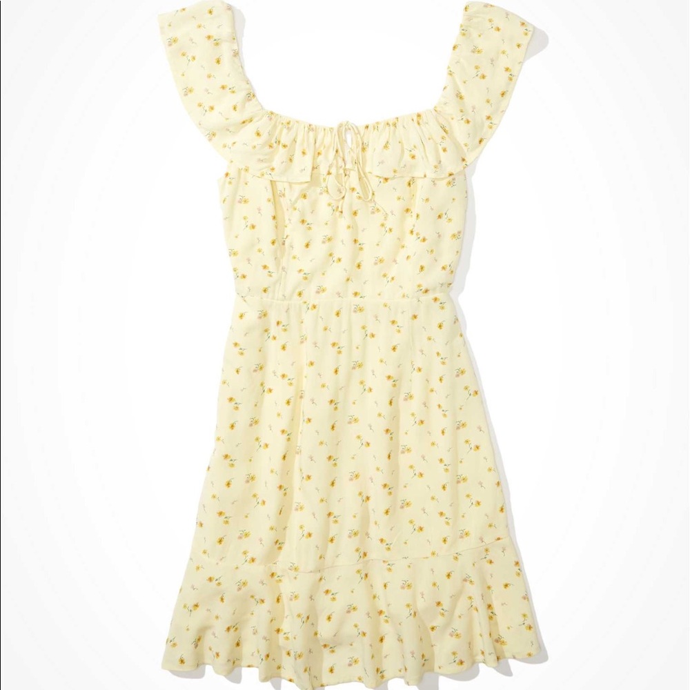 AE Printed Ruffled Mini Dress NWT size L